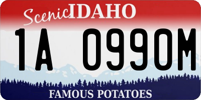 ID license plate 1A0990M
