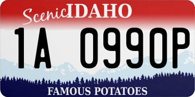 ID license plate 1A0990P