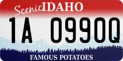ID license plate 1A0990Q
