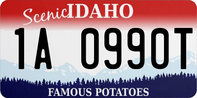 ID license plate 1A0990T
