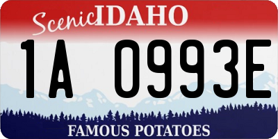 ID license plate 1A0993E