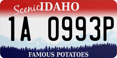 ID license plate 1A0993P