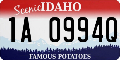 ID license plate 1A0994Q
