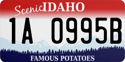 ID license plate 1A0995B