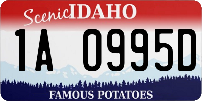 ID license plate 1A0995D