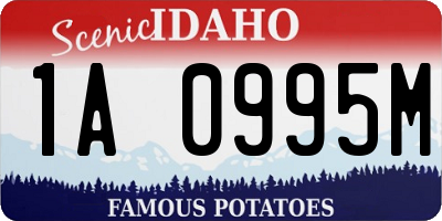 ID license plate 1A0995M