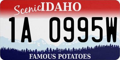 ID license plate 1A0995W