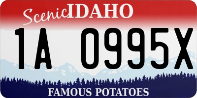 ID license plate 1A0995X