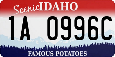 ID license plate 1A0996C