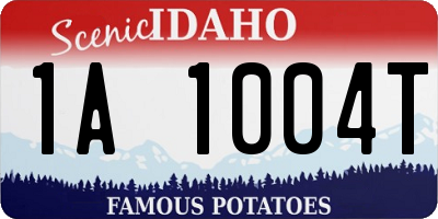 ID license plate 1A1004T