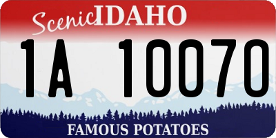 ID license plate 1A1007O