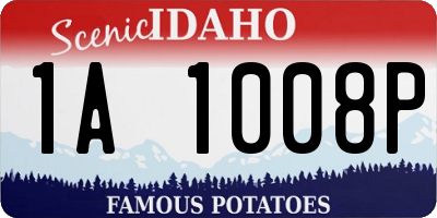 ID license plate 1A1008P