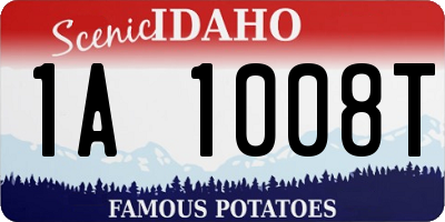 ID license plate 1A1008T