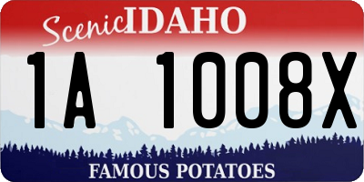 ID license plate 1A1008X