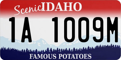 ID license plate 1A1009M