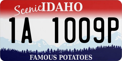 ID license plate 1A1009P