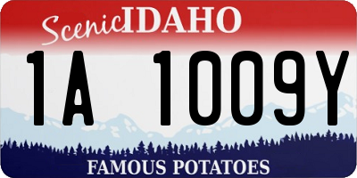 ID license plate 1A1009Y