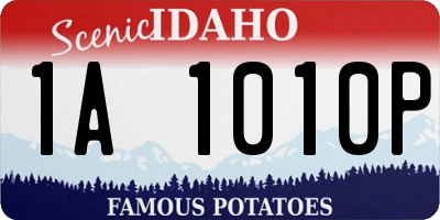ID license plate 1A1010P