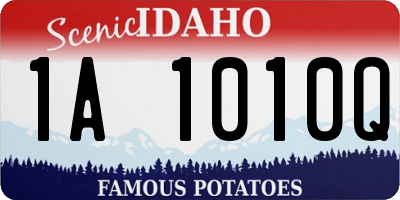 ID license plate 1A1010Q