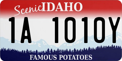 ID license plate 1A1010Y