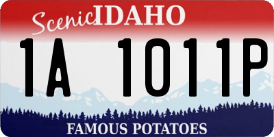 ID license plate 1A1011P
