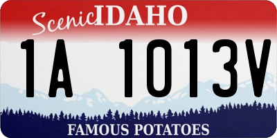 ID license plate 1A1013V