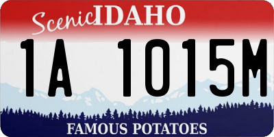 ID license plate 1A1015M