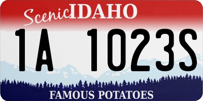 ID license plate 1A1023S