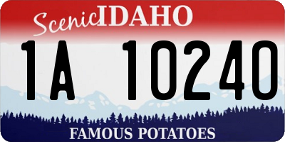 ID license plate 1A1024O