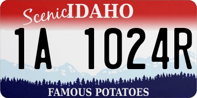 ID license plate 1A1024R