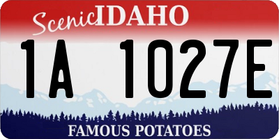 ID license plate 1A1027E