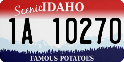 ID license plate 1A1027O
