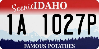 ID license plate 1A1027P