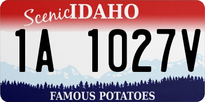 ID license plate 1A1027V