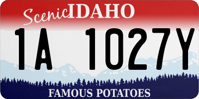 ID license plate 1A1027Y