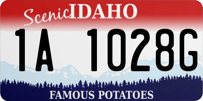 ID license plate 1A1028G