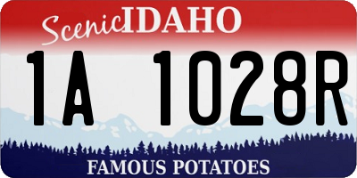 ID license plate 1A1028R