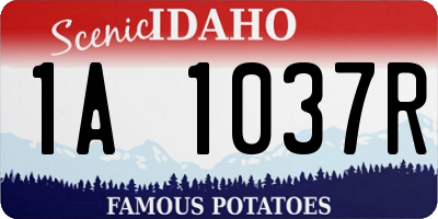 ID license plate 1A1037R