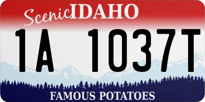 ID license plate 1A1037T