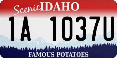ID license plate 1A1037U