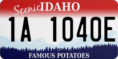 ID license plate 1A1040E