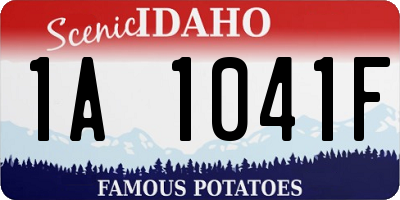 ID license plate 1A1041F