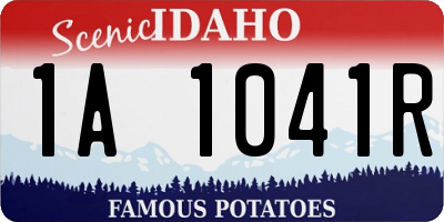 ID license plate 1A1041R