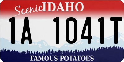 ID license plate 1A1041T