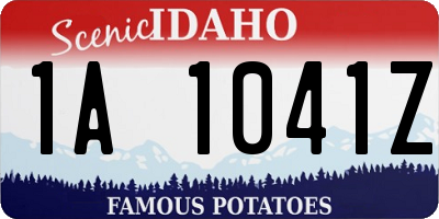 ID license plate 1A1041Z