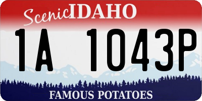 ID license plate 1A1043P