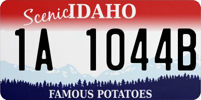 ID license plate 1A1044B