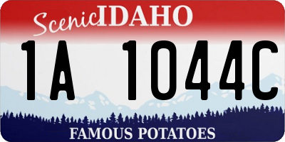 ID license plate 1A1044C