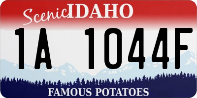 ID license plate 1A1044F