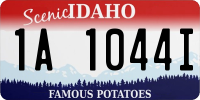ID license plate 1A1044I